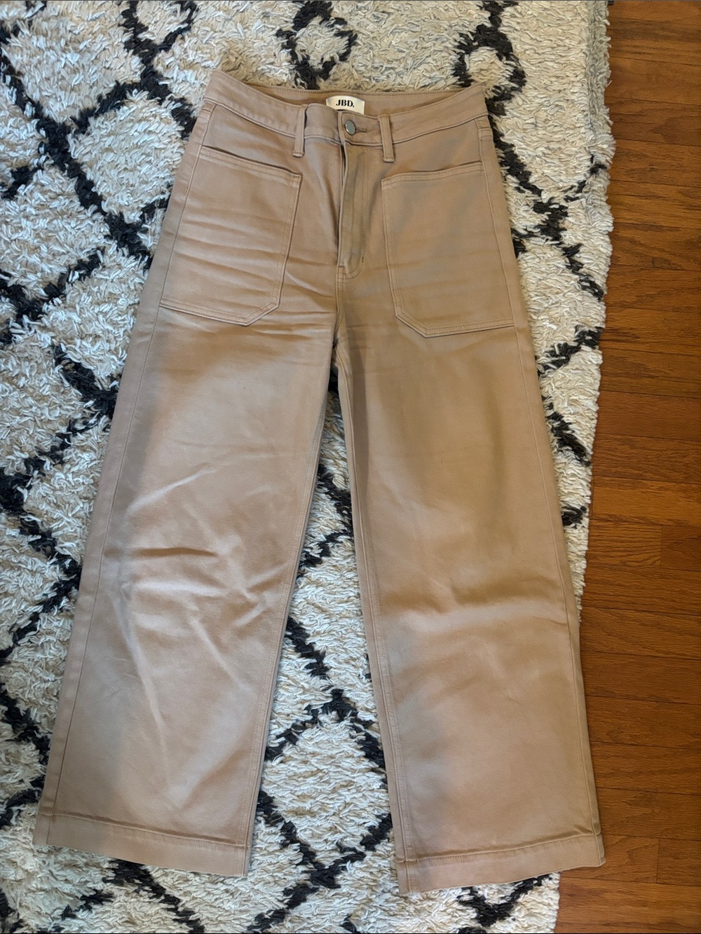 JBL Wide Leg High-Rise Pants in Tan